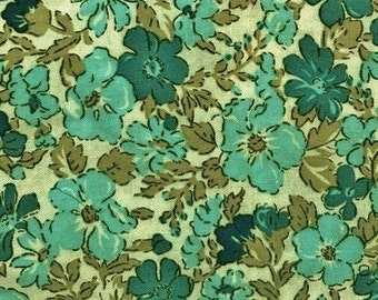 Floral cotton fabric - 1-5/8 yards