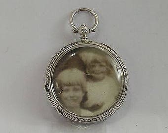 Vintage Silver Converted Pocket Watch to a Locket
