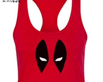 Deadpool Tank Top, Deadpool Shirt, Marvel Deadpool, Womens Workout. FREE SHIPPING.