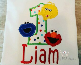 Sesame Street Birthday Shirt