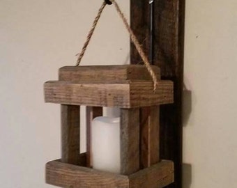 Rustic Wall Candle Lantern
