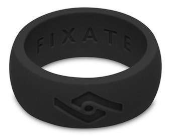Fixate Designs Men's Jet Black FX8 Silicone Wedding Ring