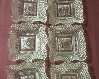 Miss america pattern candy, nut dishes. Set of 7