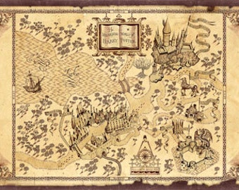 Marauders map print | Etsy
