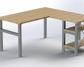 L shaped desk | Etsy