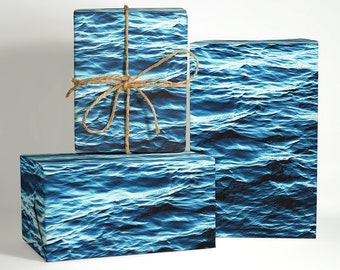 Ocean Water Wrapping Paper; oceanic gift wrapping; christmas Gift Wrapping; Christmas Wrapping Paper; Gift Wrapping; beach wrapping paper