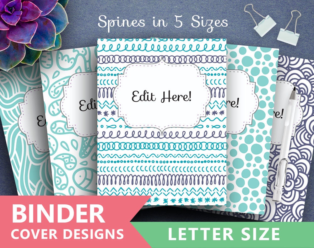 Binder Cover Printable: BLUE DOODLES Print Binder Binder Cover Printable: BLUE DOODLES Print Binder
