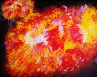 Exploding gas cloud, Fine Art Print, Abstract Print, Space Art, Digital Print