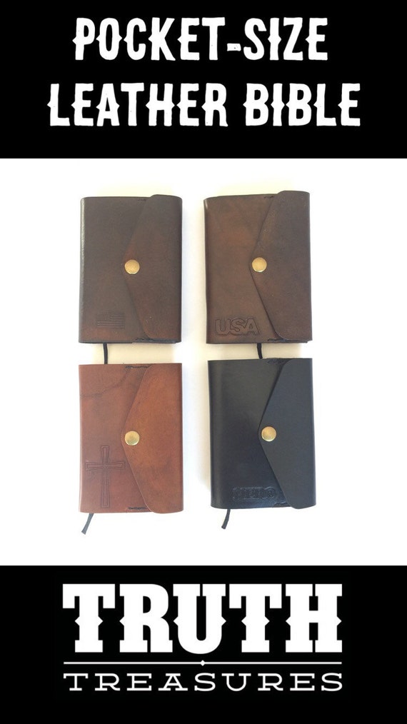 PocketSize Leather Bible Custom Leather Bible KJV New