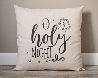 O Holy Night Pillow | Christmas Pillow | Holiday Pillow | Holiday Gift | Christmas Gift | Rustic Decor | Holiday Decor | Christmas Decor