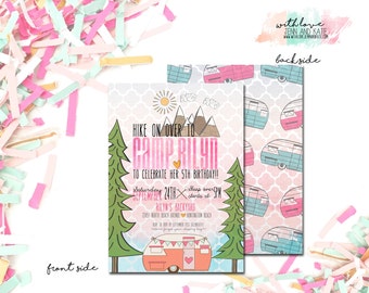 Camping Birthday Invite