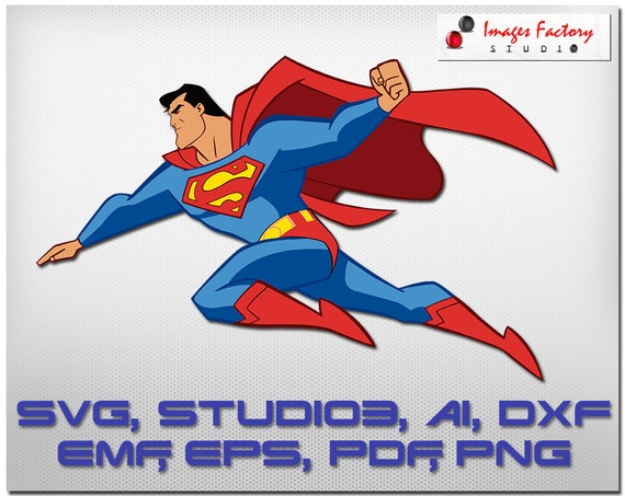 Download Superman - svg clip art color layers cuttable Cricut ...