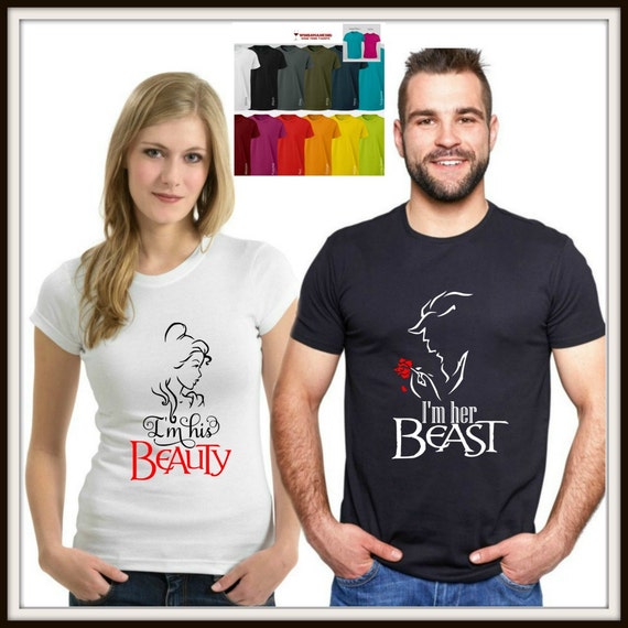 couple shirts beauty and beast