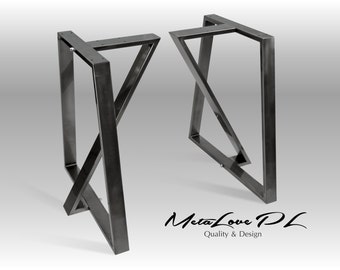 28" TEDOZ 80.20 Iron Table Legs, Height 26" - 32" SET(2)