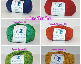 Hempathy Yarn By Elsebeth Lavold - Several Solid Colors Available, Perfect for making high end luxury fashion accessories, clothing and more