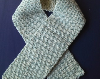 Winter Scarf In Sage Green & Ivory Color.Womans,Teens