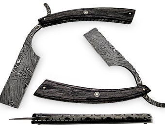 100% Handmade custom Damascus steel straight razor/shaving razor/cut throat 01048