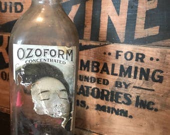 Antique Ozorform Embalming Bottle