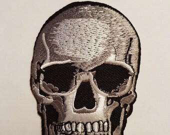 SKULL Iron Sew On Patch Goth Punk Rock Biker Iron on Patch transfer