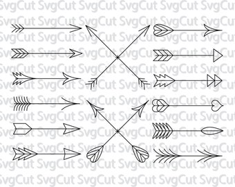 Arrow svg clipart , arrow collection, Dxfarrow vector, Tribal arrow, Boho style arrow, digital download svg, png, dxf