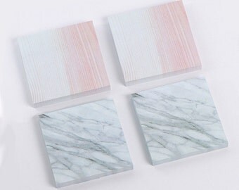 Marble Sticky Notes, Marble Effect Note Pad, Granite Memo Pad, Grey Marble Sticky Notes, Minimalist Post it Notes, Marble Notepad, ToDo List