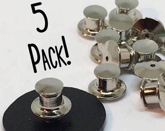 Locking Pin Back 5 PACK - Enamel Pin Back. Locking Clasp. Stay On Enamel Pin Back. Pinback. Pin Keeper. Deluxe Clutch. Pin Clutch. Tie Tacks