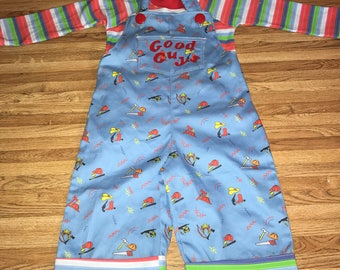 Infant toddler chucky good guy doll overalls costume 6 12 18 24 months