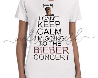 Justin Bieber Purpose Tour Concert I Can't Keep Calm Tshirt