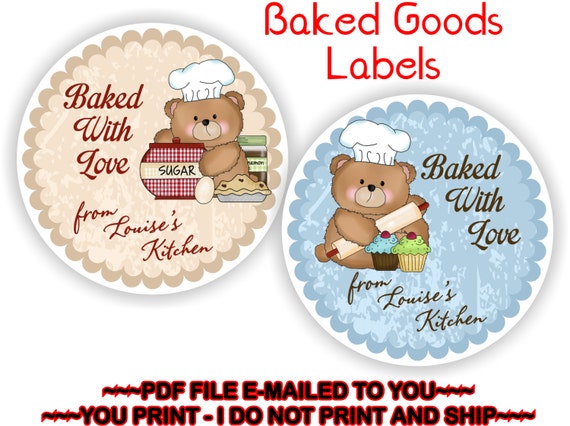 baked goods labels baked with love baked goods sticker food