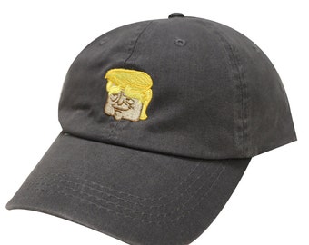 Capsule Design Trump Emoji Cotton Baseball Dad Cap Dark Grey