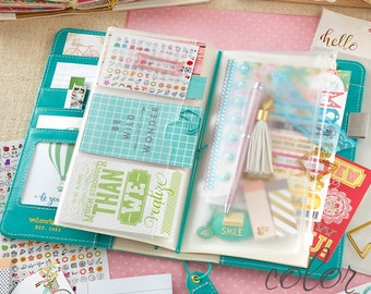 Traveler's Notebook Cover Wrap Clear Pocket Page Insert