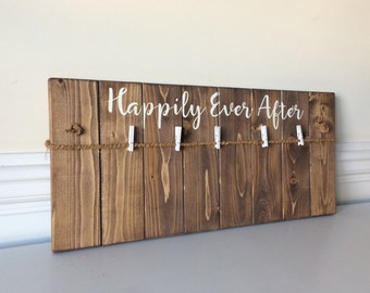Happily Ever After Sign- Wedding Frame Personalized- Wedding Gift Personalized- Wedding Picture Frame- Wedding Wall Decor- Marriage Gifts