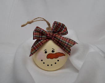 Snowman Christmas Tree Ornament - Christmas Tree Decor - Snowman Decor- Holiday Decor