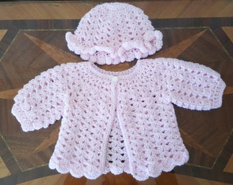 Items similar to Crochet baby Pattern Sweater and Hat Set on Etsy