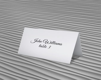 Place Cards - Editable Place Card - Place Card Template - Wedding Place Cards - Wedding Stationery