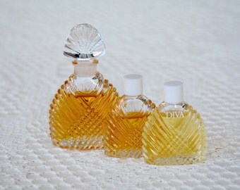 Diva Eau de Parfum, Ungaro Inc, 7.5 ml, 5 ml, Vintage Perfume, Fragrances, Made in France, Mini Perfume Bottle, Miniature, Vintage Bottle