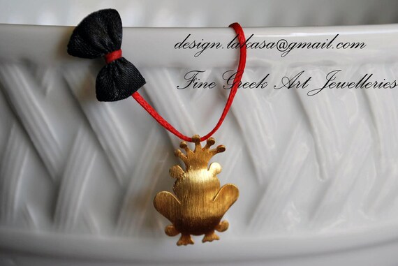 Prince Frog Necklace Silver 925 Gold-plated Lakasa e-shop Jewelry Kiss your Frog My Little Princess Gifts for her birthday best ideas woman