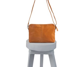 leather crossbody bag - brown leather crossbody bag - crossbody leather bags - small leather crossbody bag - soft leather crossbody bag