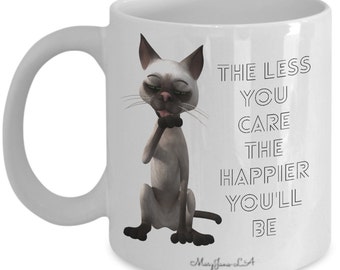The Less You Care The Happier You'll Be Mug