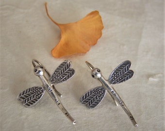 Silver earrings. Silver jewelry. Ethnic jewelry. Handcrafted Silver earrings.