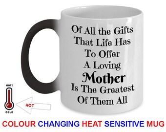 Color Changing Mug Mother's Day Color Changing Cup Is Gift For Mom From Daughter Or From Son. Our Mothers Day Mug Coffee Mug Is #1 Mom Gift!