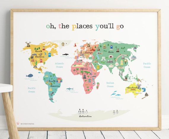 printable world map poster a3 11x14 in 70x100cm map for