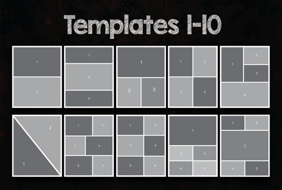 8x10 Photo Collage Templates Pack 25 Psd Templates Photoshop Collage Templates Scrapbook 8x10 Photoshop Template