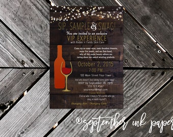 Rodan + Fields Sip Sample and Swag Party Invitation