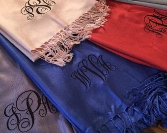 Monogrammed Pashmina Scarf
