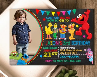 Sesame Street Invitation / Sesame Street Birthday / Sesame Street Birthday Invitation / Sesame Street Party / Sesame Street Party Invitation