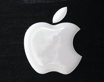 1 x 3D Glossy, domed Apple logo decal/sticker Apple Accessory.