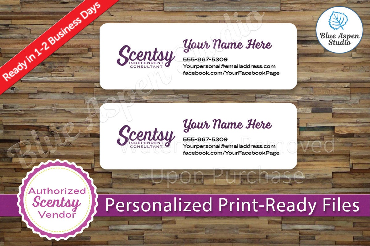 scentsy address label authorized scentsy vendor printable