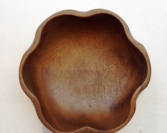 Coupelle Vide-Poches Vintage en Bois Fleur