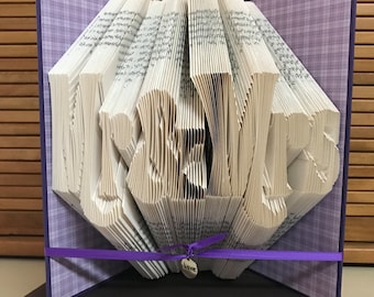 Mr & Mrs Book Folding Pattern, Wedding Origami Present Idea, Valentine's Day Gift, Folded Books Pattern, Mr. and Mrs. Book Fold Pattern Sale